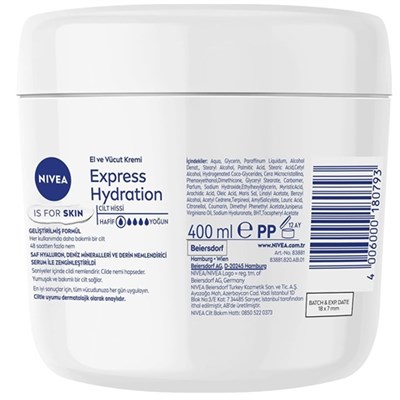 Yoğun Nemlendirici El & Vücut Bakım Kremi 400ml