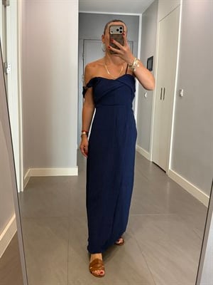 Drape Detaylı Anvelop Elbise