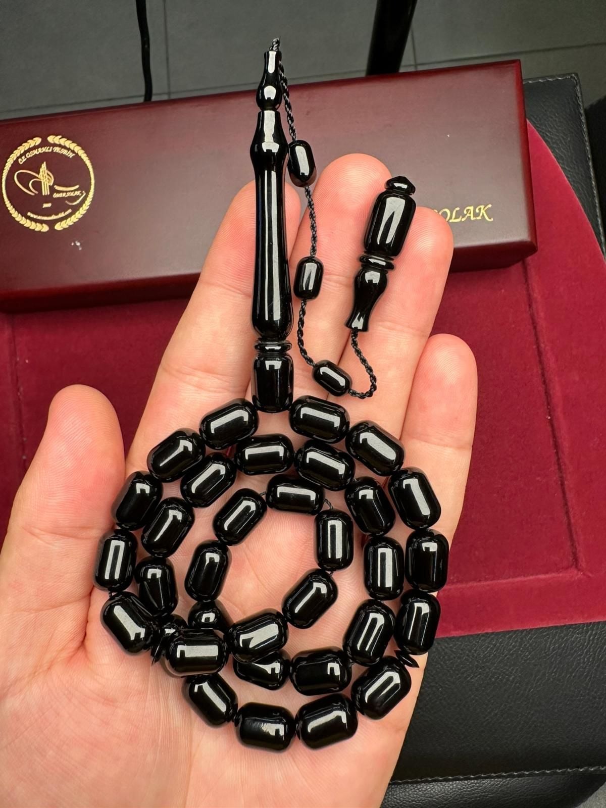 Kapsül Model Sade Erzurum Oltu Taşı Tesbih