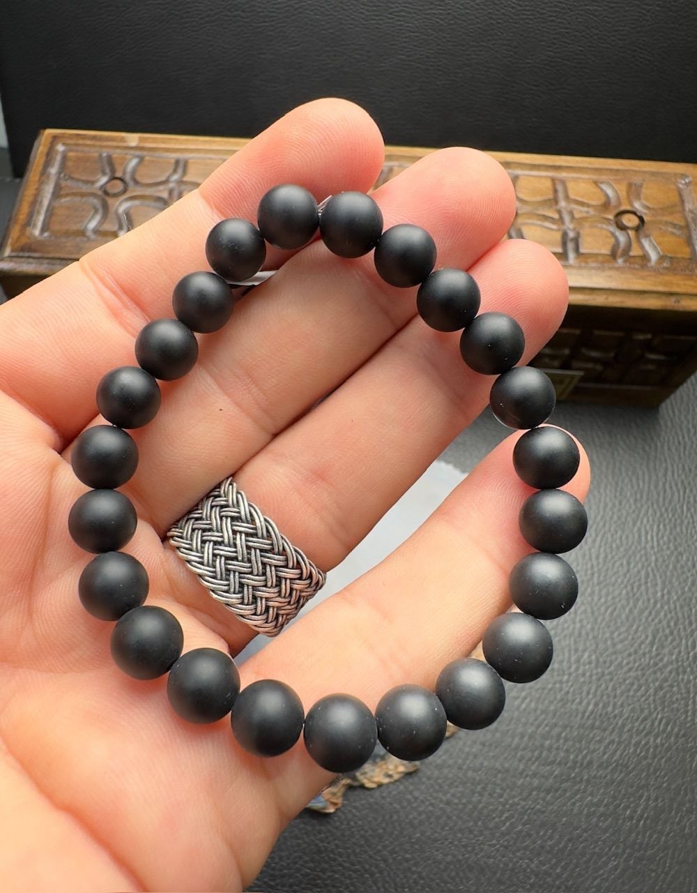 Mat Onix Taşı Doğal Taş Bileklik