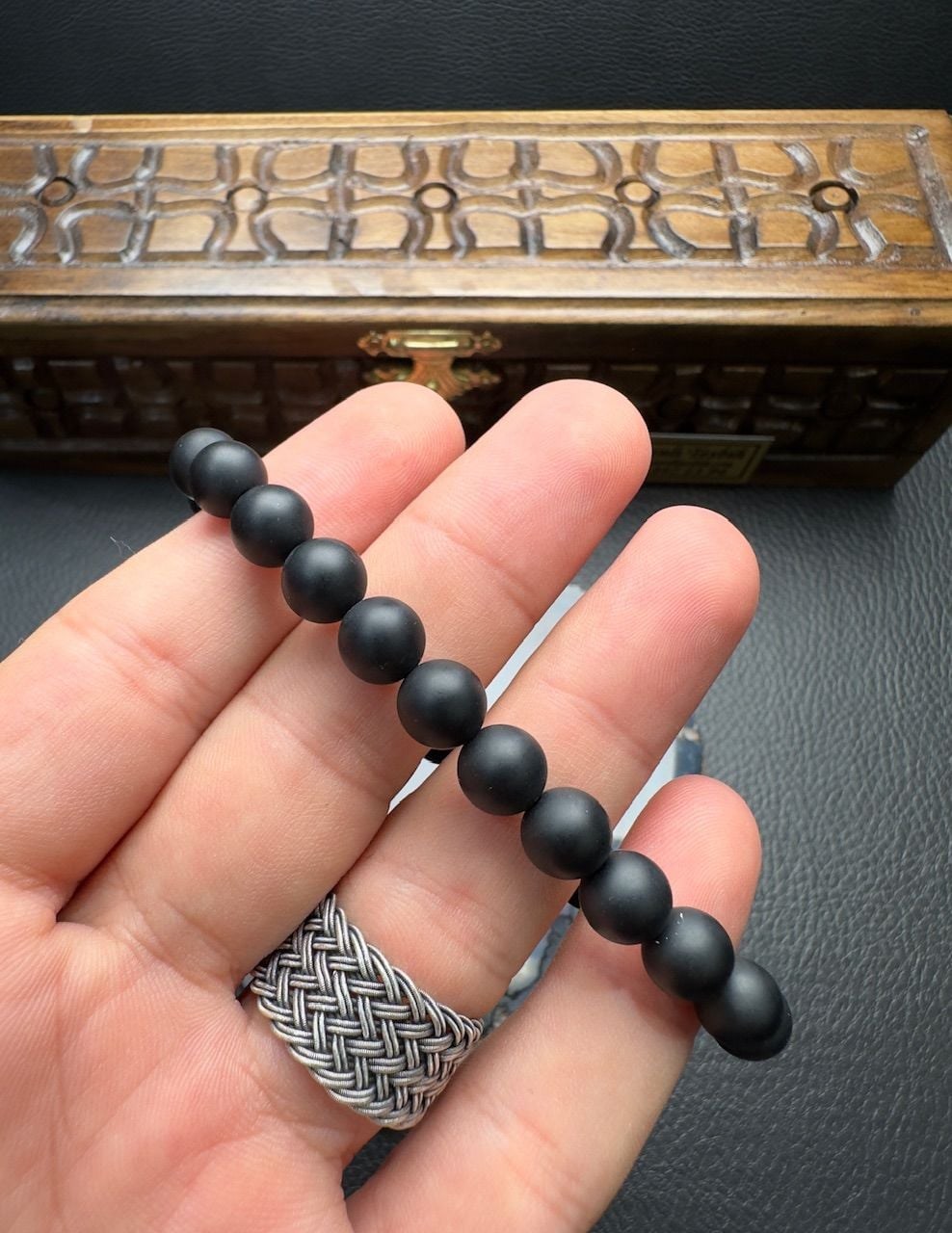 Mat Onix Taşı Doğal Taş Bileklik