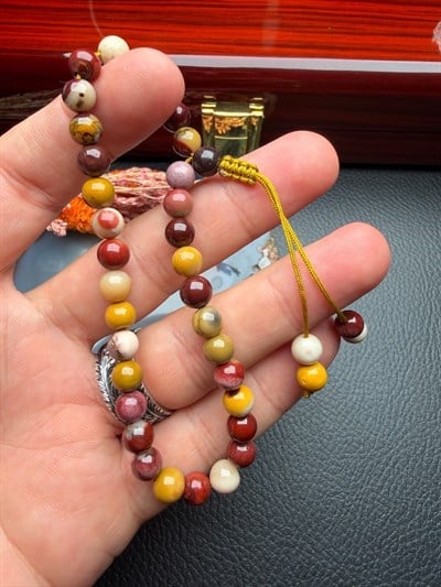 Küçük Boy Bileklik Model Mokait Jasper Doğaltaş Tesbih