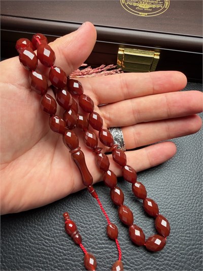 Fesata Kesim Akik Agate Doğal Taş Tesbih