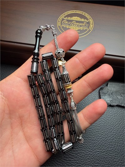 Gümüş İşlemeli Kesme Model  Erzurum Oltutaşı Tesbih