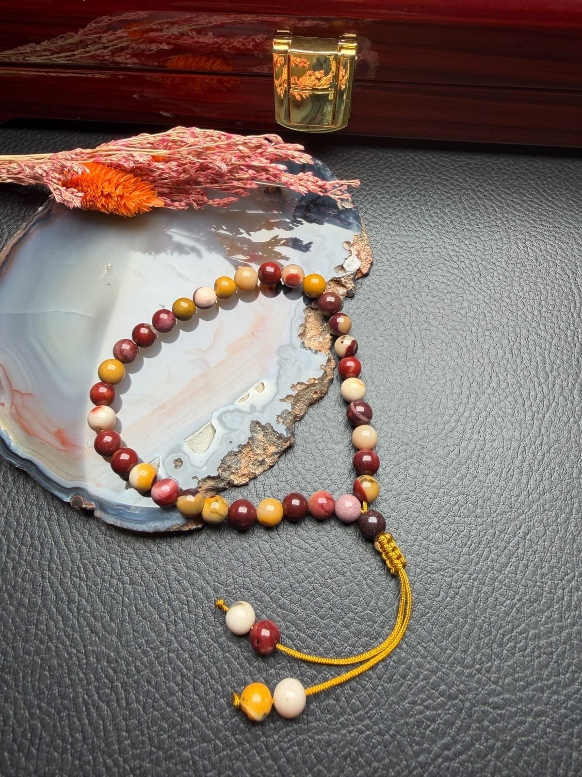 Küçük Boy Bileklik Model Mokait Jasper Doğaltaş Tesbih