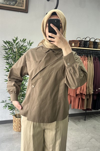 Almarwah Black Poplin Gömlek Yeşil