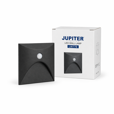 JUPITER LW776 Sensörlü LED Duvar Armatürü 3W 3000K Antrasit