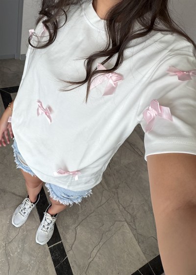Fiyonk detaylı t-shirt