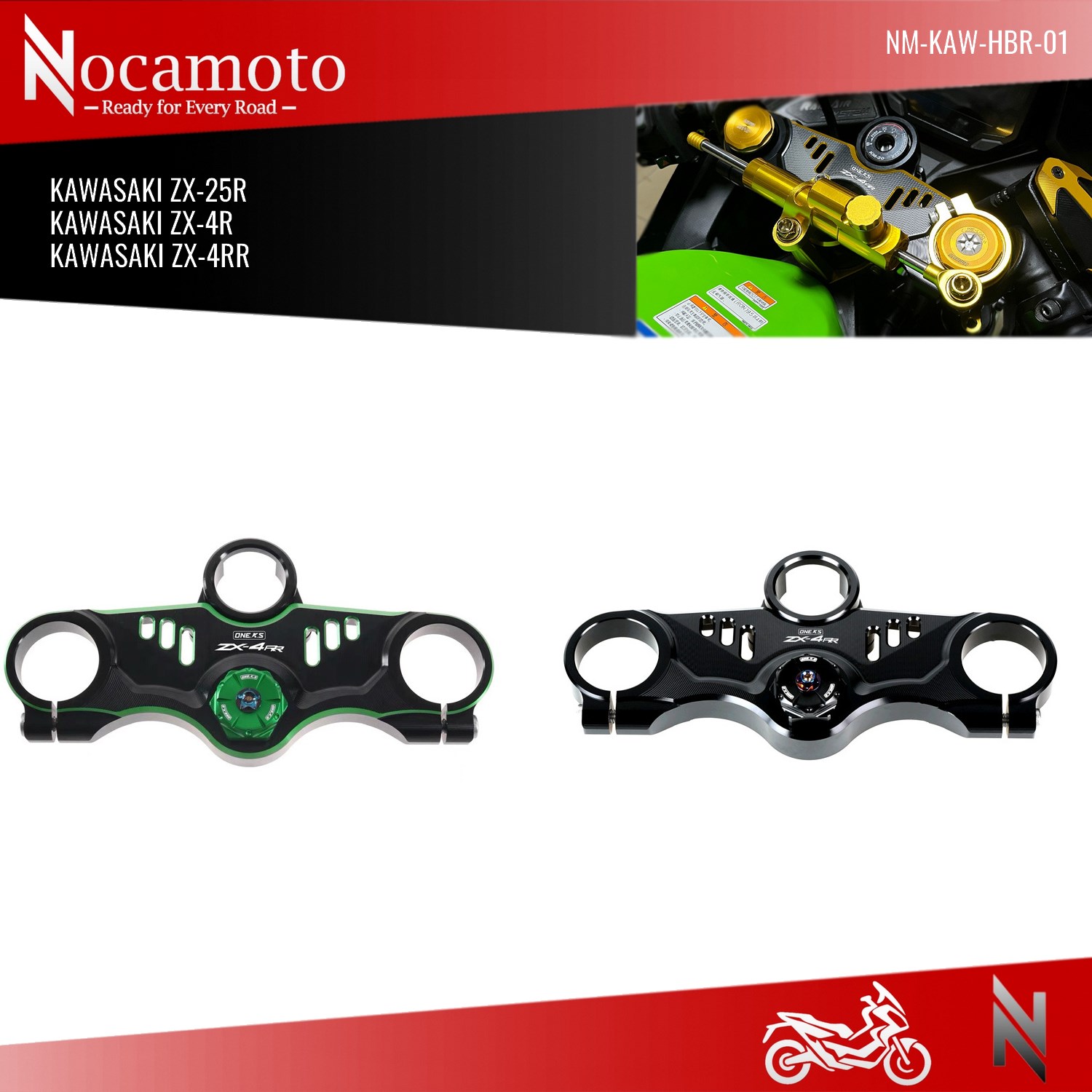 Kawasaki ZX-25R ZX-4R RR Gidon Yükseltici | Nocamoto