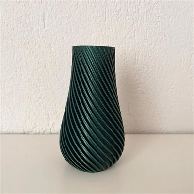 3D Vazo 15 Cm Kurşuni Renk