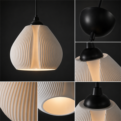 Bohem Sarkıt Avize 3D Tasarım Salon ve Oturma Odası Aydınlatması 25 X 20 CM Beyaz