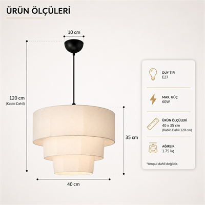 Bri̇lli̇ant Anti̇k Beton Görünümlü Sarkıt Avi̇ze Salon ve Mutfak Aydınlatması 22 X 15 CM Siyah Askılı