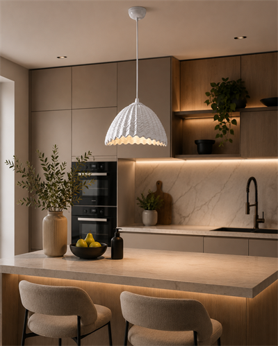 Dalga Desenli Sarkıt Avize – Modern Dekoratif Tavan Aydınlatması