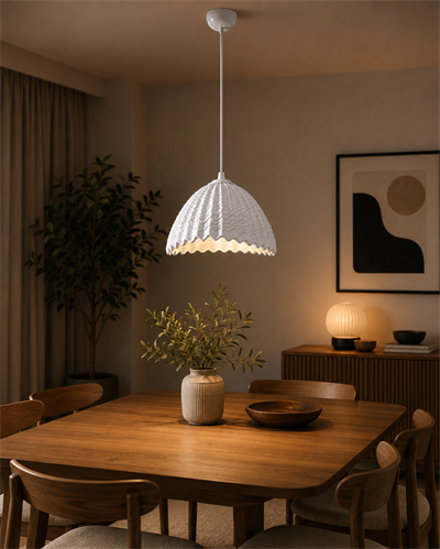 Dalga Desenli Sarkıt Avize – Modern Dekoratif Tavan Aydınlatması