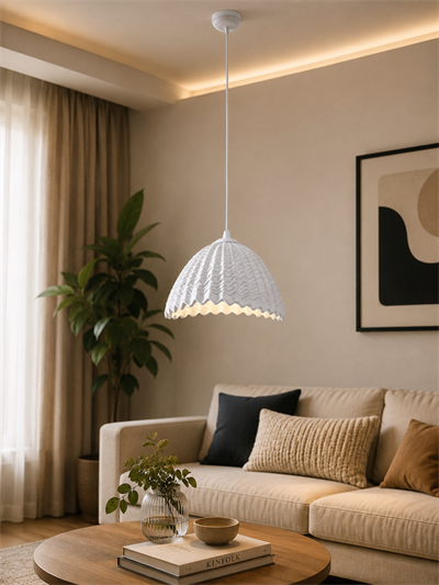 Dalga Desenli Sarkıt Avize – Modern Dekoratif Tavan Aydınlatması