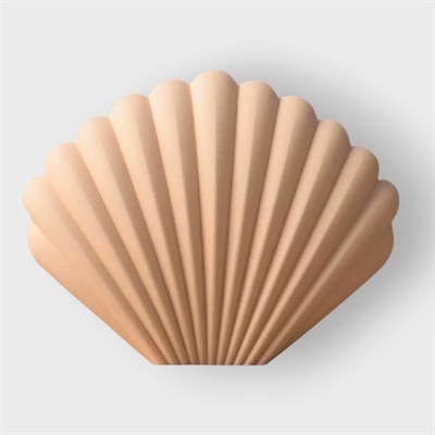 Deniz Kabuğu Formlu 3D Modern Dekoratif Boyanabilir Vazo