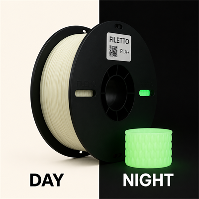 Filetto PLA+ 3D Filament Glow Yeşil – 1.75mm – 1KG – AMS Uyumlu