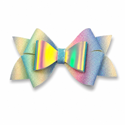 Glitter Detaylı Fiyonk Saç Tokası 9,5x4,5 cm Renkli