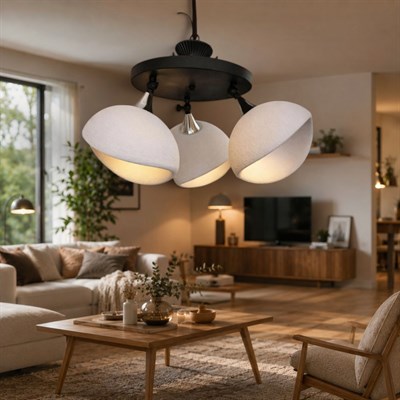 İskandinav Esintisi 360Derece Dönebilen Beton Avi̇ze – Salon Aydınlatması 50 CM
