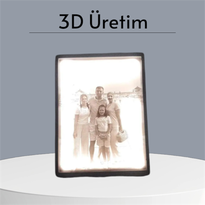 Lithophane LED Işıklı Kişiye Özel Fotoğraf Çerçevesi – Sevgililer Günü Hediyesi