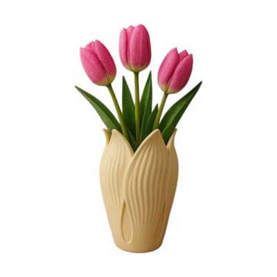 Lotus 3D Dekorati̇f Vazo 18 cm Kem