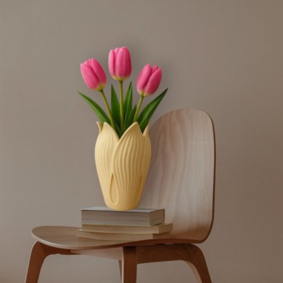 Lotus 3D Dekorati̇f Vazo 18 cm Kem