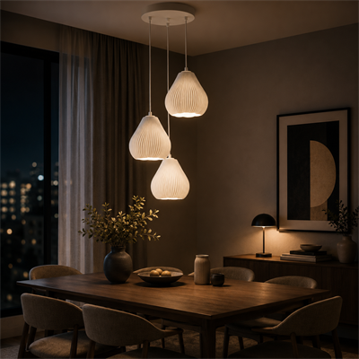 Lumi̇nera Salon Oturma Odasi Üçlü Sarkıt Avize – Salon Aydınlatması 70 CM