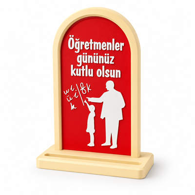 Öğretmenler Günü Temalı Dekoratif Masaüstü Hediyelik Çerçeve 20 Cm