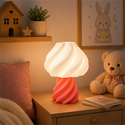 Pumpkin Abajur Yatak Odası Çocuk Odası Aydınlatması 22 CM Pembe