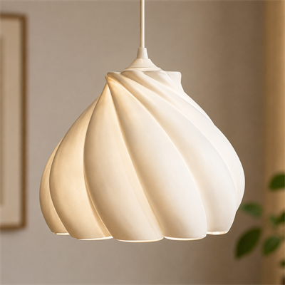 Pumpkin Tekli Avize Yatak Odası Mutfak Sarkıt Avize – Salon ve Oturma Odası Aydınlatması 70CM Beyaz