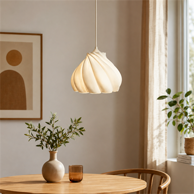 Pumpkin Tekli Avize Yatak Odası Mutfak Sarkıt Avize – Salon ve Oturma Odası Aydınlatması 70CM Beyaz