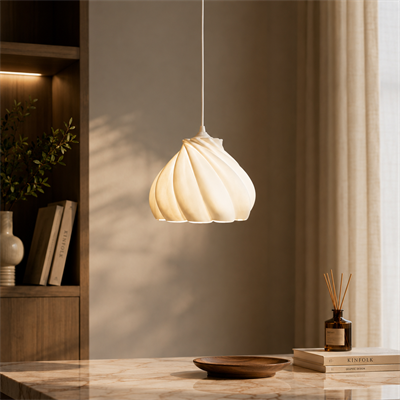 Pumpkin Tekli Avize Yatak Odası Mutfak Sarkıt Avize – Salon ve Oturma Odası Aydınlatması 70CM Beyaz