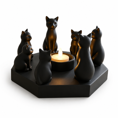 Ri̇tüel Kedi̇ Mumluk Bi̇blo Plasti̇k 20 CM Siyah