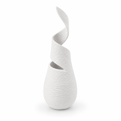 Sarmal Beton Dekorati̇f Vazo 3D Beyaz
