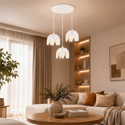 SİRİUS Beton Görünümlü 3lü Sarkıt Avize | Modern Salon & Oturma Odası Aydınlatması