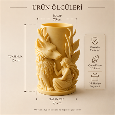 Still Vazo 3D Renk Stokğa Göre Gönderilecektir 15 CM