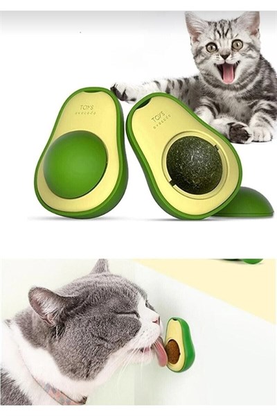 Avokado Catnip Avokado Kedi Çimi Topu Avokado Kedi Nanesi Oyuncağı
