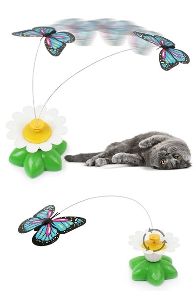 Hareketli Dönen Kelebek, Kedi Oyuncağı Hareketli Kelebek