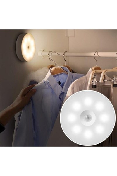 Kablosuz Mıknatıslı Led, Şarjlı Sensörlü Kabin Dolap Led Iç Aydınlatması