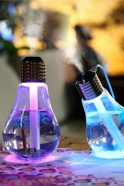 Led Işıklı Hava Nemlendirici Buhar Makinası Ampül