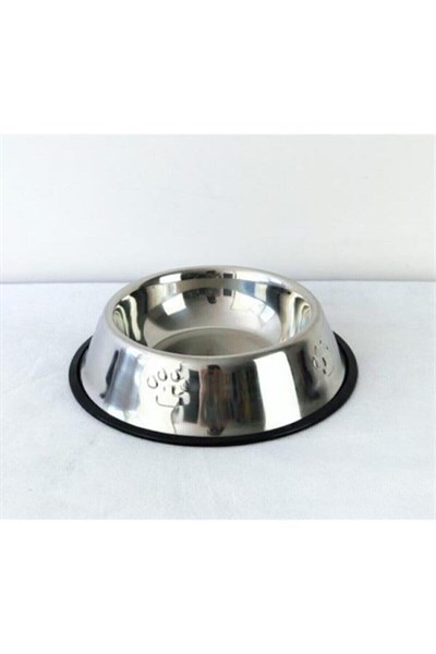 Paslanmaz Çelik Mama Ve Su Kabı, Alt Taban 18 Cm (300 ML-10 OZ)