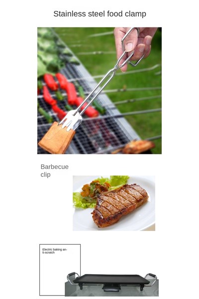 Pratik Makas Maşa Paslanmaz Çelik Salata Makas Maşa Barbekü Mangal Maşa Servis Maşası 30 cm