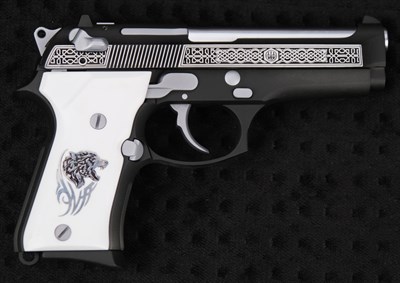 Beretta 92 Compact Yanaklar Gravür