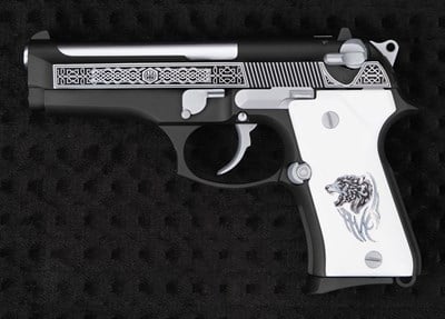 Beretta 92 Compact Yanaklar Gravür