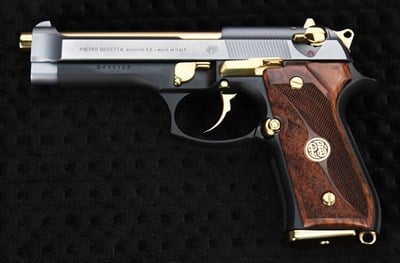 Beretta 92F Siyah Suracoat-Füme Kaplama Hareketli Parçalar Sarı Titanyum