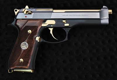 Beretta 92F Siyah Suracoat-Füme Kaplama Hareketli Parçalar Sarı Titanyum