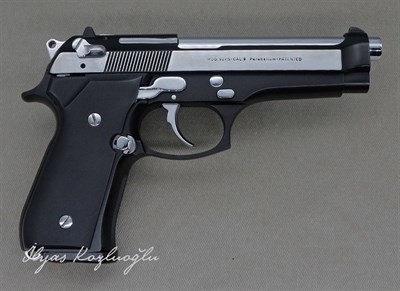 Beretta 92FS Siyah Beyaz Krom Kaplama