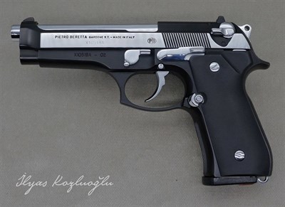 Beretta 92FS Siyah Beyaz Krom Kaplama