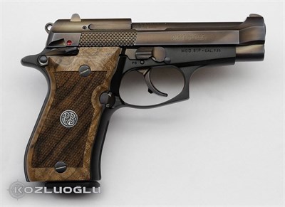 Beretta MOD81F Yanık Füme Titanyum - 3D Kertik Gravür