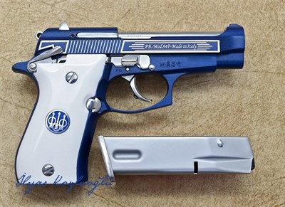 Beretta MOD84 Parlak Çerçeve Blue Kaplama